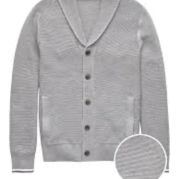 Men's Collared Button Up Sweater Cardigan-Gray Mist - Goodfellow and Co. S NWT - Picture 1 of 3